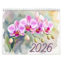 Aangepaste bloemige fotokalender gepersonaliseerde