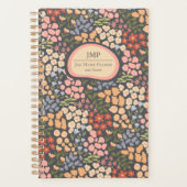 Aangepaste Bloemige Monogram Wekelijkse Maandelijk Planner (Voorkant)