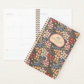 Aangepaste Bloemige Monogram Wekelijkse Maandelijk Planner (Display)