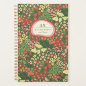 Aangepaste Bloemige Monogram Wekelijkse Maandelijk Planner (Voorkant)