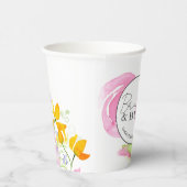 Aangepaste bloemige papieren bekers voor bruidsdou (Rechts)