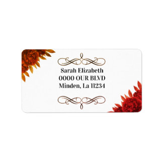 Aangepaste bloemige retouradreslabels | Elegant Etiket