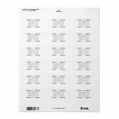 Aangepaste bloemige retouradreslabels | Gepersonal Etiket (Full Sheet)