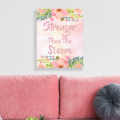 Aangepaste bloemige waterverf motivatie offerte canvas afdruk (Insitu (Woonkamer))