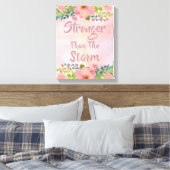 Aangepaste bloemige waterverf motivatie offerte canvas afdruk (Insitu (Slaapkamer))