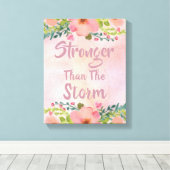 Aangepaste bloemige waterverf motivatie offerte canvas afdruk (Insitu (Houten vloer))