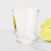Aangepaste bloeminitialen Veel Geluk Shot Glas (Rechts)