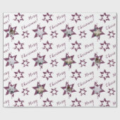 Aangepaste bloemist Feestelijke 'Prettig Kerstfees Cadeaupapier (Vlak)