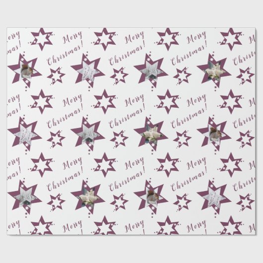 Aangepaste Bloemist Feestelijke 'Vrolijke Kerstmis Cadeaupapier (Vlak)