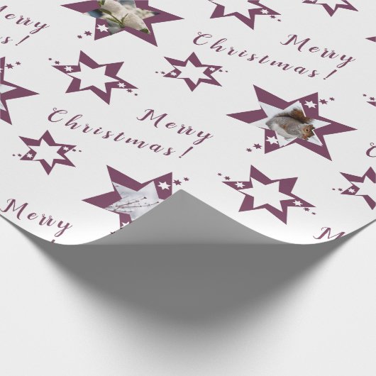 Aangepaste Bloemist Feestelijke 'Vrolijke Kerstmis Cadeaupapier (Hoek)