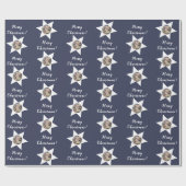 Aangepaste Bloemist Foto 'Vrolijk Kerstfeest' Viol Cadeaupapier (Vlak)