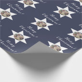 Aangepaste Bloemist Foto 'Vrolijk Kerstfeest' Viol Cadeaupapier (Hoek)