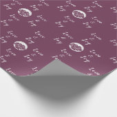 Aangepaste Bloemist Logo Paarse 'Liefde en Vreugde Cadeaupapier (Hoek)