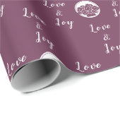 Aangepaste Bloemist Logo Paarse 'Liefde en Vreugde Cadeaupapier (Rol Hoek)