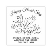 Aangepaste Bloemist Winkel of Bloem Bedrijf Zelfinktende Stempel (Design)