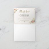 Aangepaste bloemkaart bedanken | Elegant Bedankkaart (Binnen)