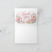 Aangepaste bloemkaart bedanken | Elegant Bedankkaart (Binnen)
