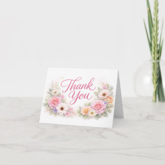 Aangepaste bloemkaart bedanken | Elegant Bedankkaart