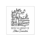 Aangepaste bloemkat rubberstempel (Afrduk)