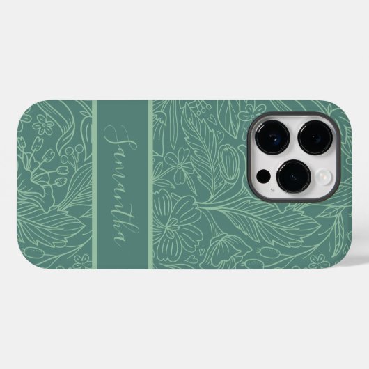 Aangepaste bloemmotief Stoere iPhone 13, 14, 15 ho Case-Mate iPhone Case (Achterkant (horizontaal))