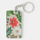 Aangepaste bloemontwerp sleutelhanger (achterkant)