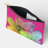 Aangepaste bloemrijke hot roze waterverf wilde blo etui (Open)