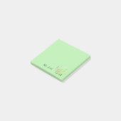 Aangepaste bloemrijke monogrammunt post-it® notes (Schuin)