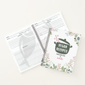Aangepaste bloemschildering vegan recepten  notitieboek (Binnen)