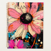 Aangepaste bloemstuk wekelijkse en maandelijkse pl planner (Voorkant)