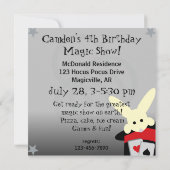 Aangepaste blond Boy Hocus Pocus Birthday Invites Kaart (Achterkant)