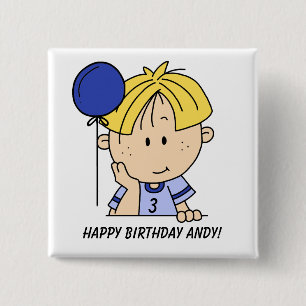 Aangepaste Blond Hazard Button Birthday