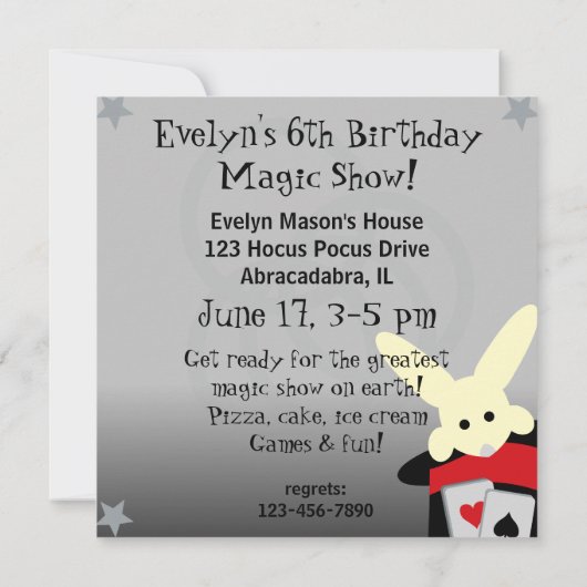 Aangepaste blond meisje Hocus Pocus Birthday Invit Kaart (Achterkant)