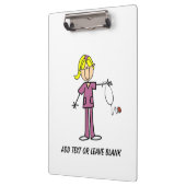 Aangepaste blond-muis figuur zenuwklembord klembord (Links)