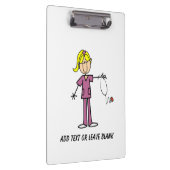 Aangepaste blond-muis figuur zenuwklembord klembord (Rechts)