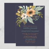 Aangepaste Blooming Waterverf bruiloft uitnodiging (Voorkant / Achterkant)