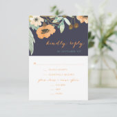 Aangepaste Blooming Waterverf RSVP-kaart RSVP Kaartje (Staand voorkant)