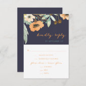 Aangepaste Blooming Waterverf RSVP-kaart RSVP Kaartje (Voorkant / Achterkant)