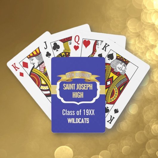 Aangepaste BLUE 50e klasreünie Pokerkaarten