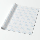 Aangepaste Blue Baby Boy Elegant Baby Cadeaupapier (Uitgerold)