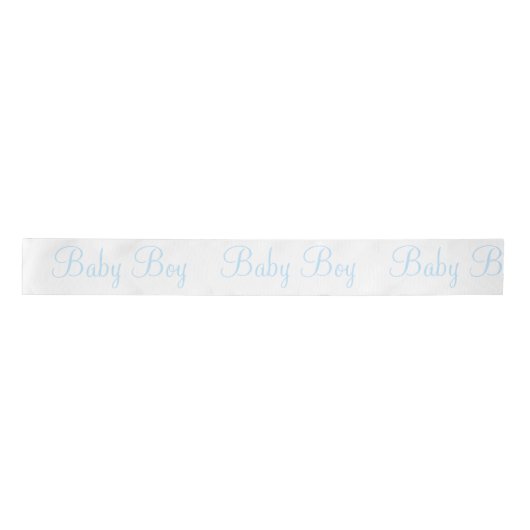 Aangepaste Blue Baby Boy Elegant Baby Gift Satin Satijnen Lint (Voorkant)