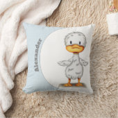 Aangepaste Blue Baby Duck Nursery Kussen (Deken)