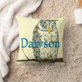 Aangepaste Blue Baby  Owl Pillow Kussen (Deken)