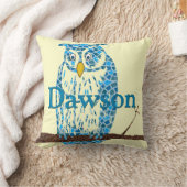 Aangepaste Blue Baby  Owl Pillow Kussen (Deken)