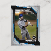 Aangepaste Blue Baseball Trading Kaart Baseball Pl Contactkaartje (Voorkant)