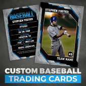 Aangepaste Blue Baseball Trading Kaart Baseball Pl Contactkaartje