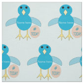 Aangepaste Blue Birthday Boy Chick Craft Fabric Stof (Swatch)