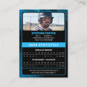 Aangepaste Blue Black Pro Baseball Trading Kaart S Contactkaartje (Achterkant)