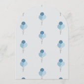 Aangepaste Blue Boss Baby verjaardagsuitnodiging Kaart (Achterkant)