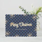 Aangepaste Blue Buffalo Gold-kerstkaarten Feestdagenkaart (Staand voorkant)