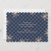 Aangepaste Blue Buffalo Gold-kerstkaarten Feestdagenkaart (Achterkant)